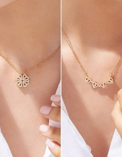 Charming Magnetic Clover Necklace – A Symbol of Good Fortune 🧿